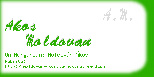 akos moldovan business card